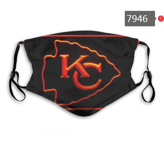 NFL 2020 Kansas City Chiefs5 Dust mask with filter->nfl dust mask->Sports Accessory